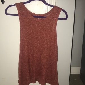 Knitted red tank top